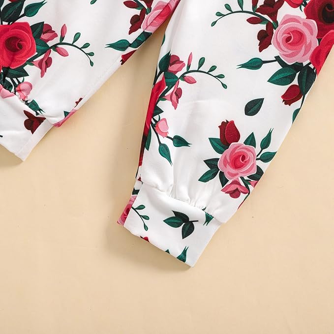 Baby Girls Clothes Ribbed Romper Bodysuit Pants Headband Set Fall Winter Outfits