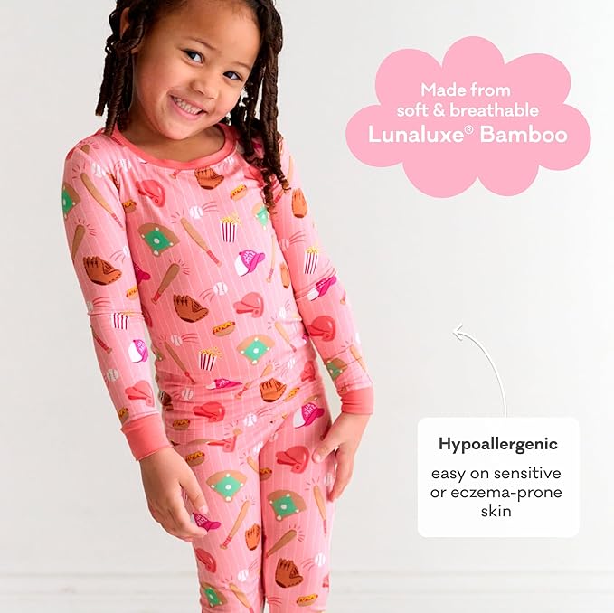 Little Sleepies Two-Piece Pajama Set for Boys & Girls, Soft Viscose from Bamboo Toddler Pajamas for Kids, Family Matching PJs