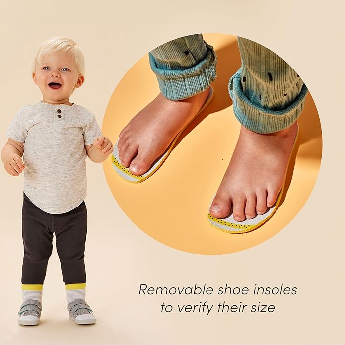 Ten Little First Walker Baby Shoes & Toddler Shoes for Boys & Girls - Lightweight, Breathable Cotton Baby Walking Shoes - Non-Slip, Wide-Feet Walking Shoes for Babies