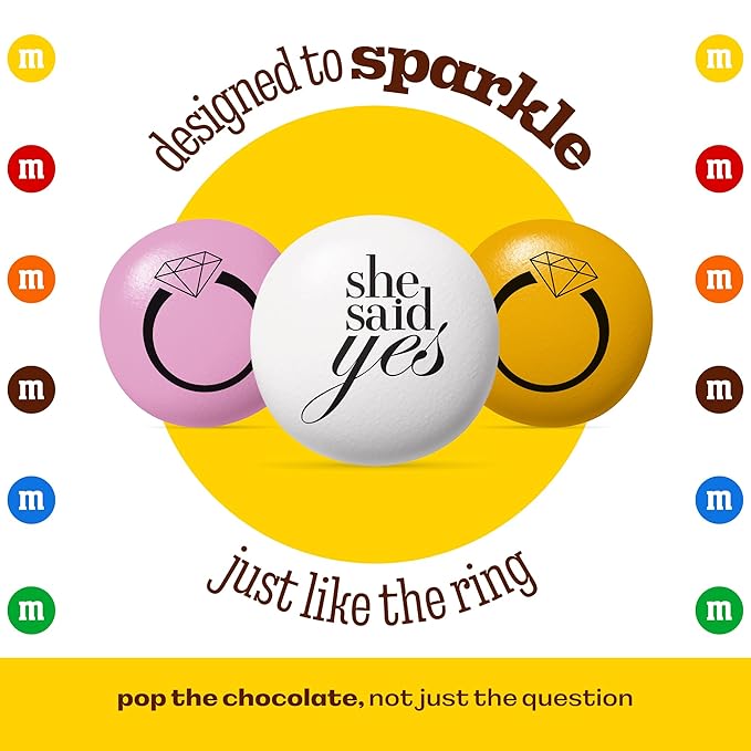 M&M’S WORLD Engagement Party M&M’S Chocolate Candy 5 lb Bag – Romantic Mix for Wedding Events, Bridal Showers, Candy Buffets, Table Decor, or Engagement Celebration Favors