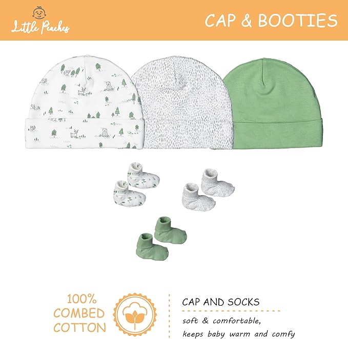 Baby Girl Clothes – 100% Cotton, Soft & Breathable Newborn Essentials and Gifts, Fits 3 to 6 Months