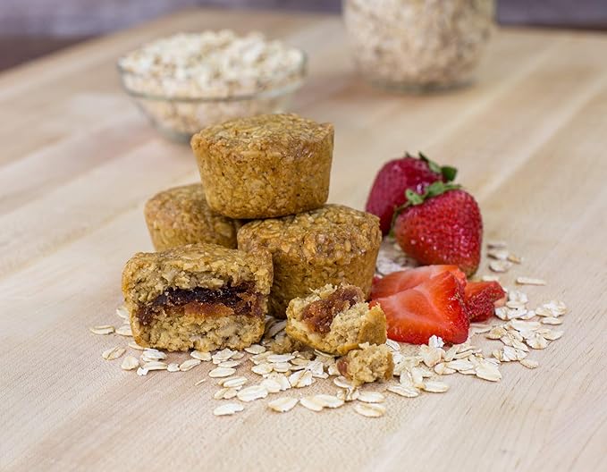 Bobo's Oat Bites Stuff'd Variety Pack (Strawberry, Original Chocolate Chip, and Apple Pie), Pack of 30 (1.3 oz Bites), Gluten Free Whole Grain Rolled Oats