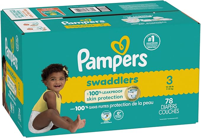Pampers Baby Diapers - Swaddlers - Size 3, 78 Count, Ultra Absorbent Disposable Infant Diaper