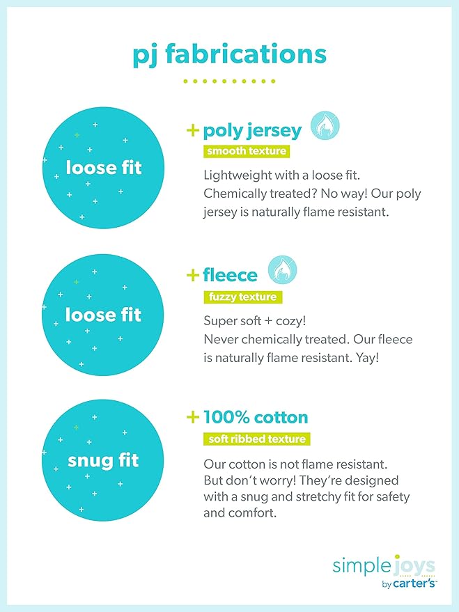Simple Joys by Carter's Girls' 3-Pack Snug Fit Footed Cotton Pajamas
