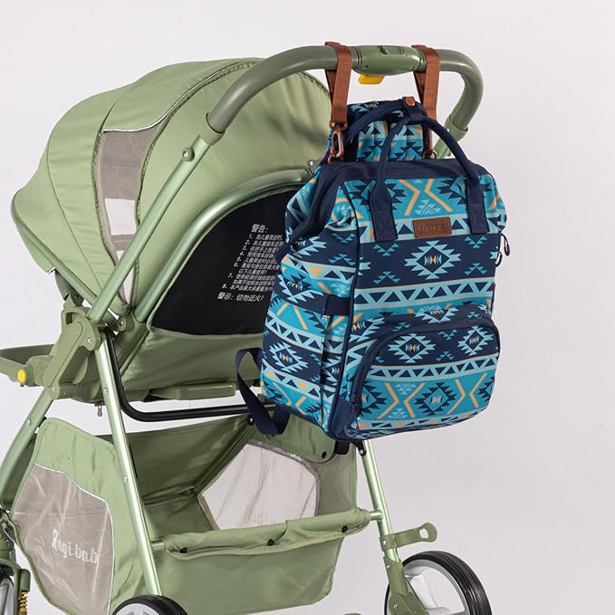 Montana West Wrangler Callie Diaper Bag Backpack with Stroller Straps Multifunction Baby Travel Bag WG2204-9110NY