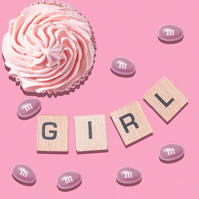 M&M’S Peanut Pink Chocolate Candy - 2lbs of Bulk Candy in Resealable Pack for Candy Buffet, Birthday Parties, Theme Meetings, Candy Bar, Sweet Stuff for DIY Party Favors or Edible Decoration