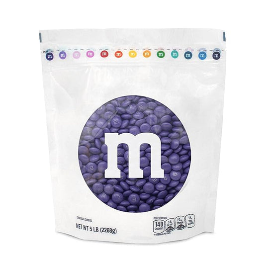 M&M’S WORLD Purple Milk Chocolate Candy 5lb Resealable Pack for Candy Bars Birthday Parties Baby Showers Mother's Day Valentine's Day Gifts Graduations Dessert Tables and Party Favors