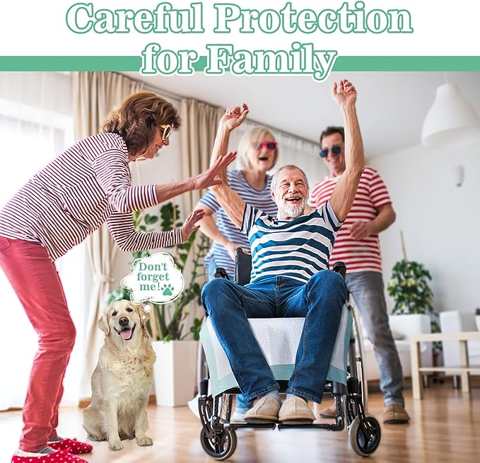 Disposable Underpads with Adhesive Tapes 23'' X 36'' Chucks Pads Heavy Absorbency Incontinence Pads, Waterproof Pee Pads, Thicker Chux Pads for Unisex Adult, Kids and Pet (40 Count)