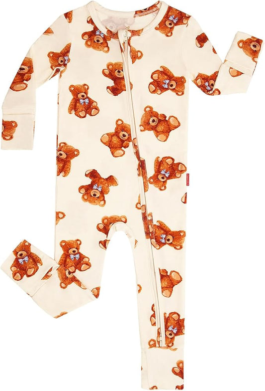 Footless Pajamas Baby Boy Girls, Viscose from Bamboo Baby Pajamas, Two Way Zipper Sleepers, Newborn Pjs