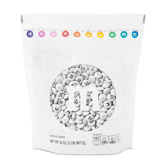 M&M’S WORLD “Mr. and Mr.” Milk Chocolate Candy, 2 lbs Bulk Candy for Wedding Decorations, Unique Favors, or Cake Topper