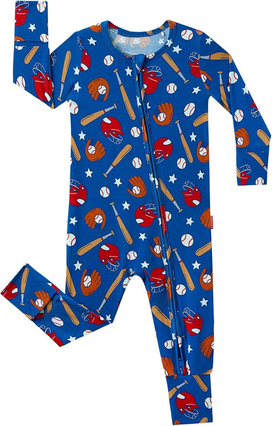 Footless Pajamas Baby Boy Girls, Viscose from Bamboo Baby Pajamas, Two Way Zipper Sleepers, Newborn Pjs