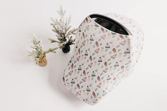 Copper Pearl Multi-Use Cover: Car Seat Covers, Nursing Cover, and Stroller Cover for Sun - Stretchy Fabric, All-Season Use, Stylish Designs, Easy Access for Moms - Winter
