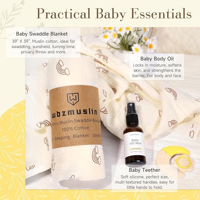 New Mom Gifts for Women, 11 Luxury New Mom Care Package After Baby, Pregnancy Gifts for Expecting Mom to Be, Postpartum Gifts Basket with New Baby Essentials for Baby Shower, First Time Mommy