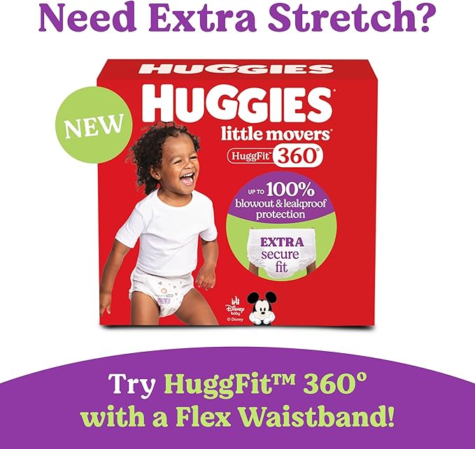 Huggies Size 7 Diapers, Little Movers Baby Diapers, Size 7 (41+ lbs), 68 Count, Packaging May Vary