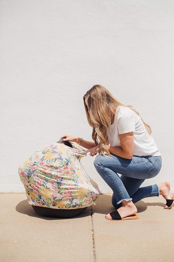 Lark Multi-Use Cover: Car Seat, Nursing & Stroller Cover - Stretchy Fabric, All-Season Use, Stylish Designs, Easy Access for Moms