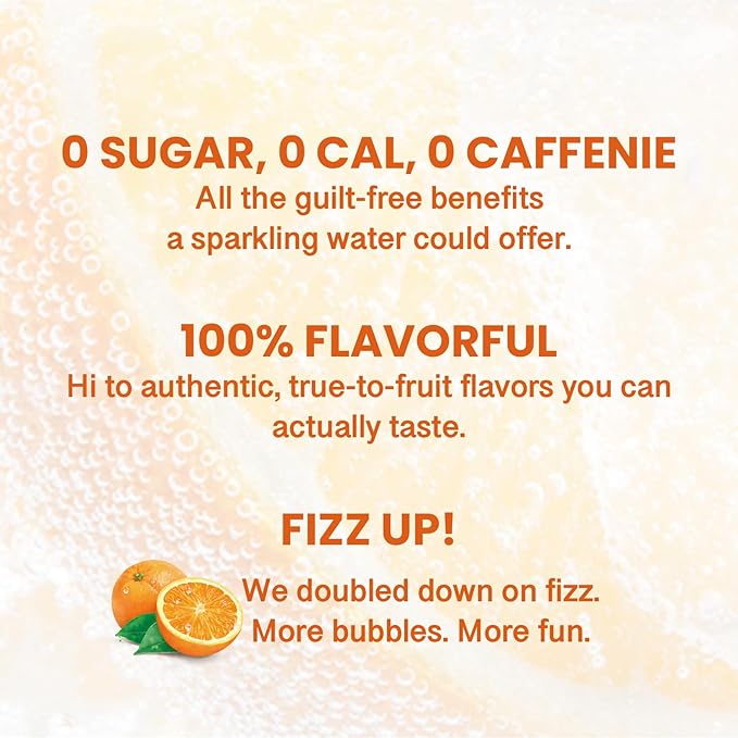 CHI FOREST Orange sparkling water, 0 Sugar 0 Carolies, 11.15 oz* 24 cans