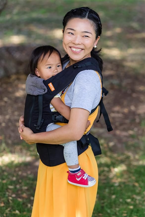 Beco 8 Baby Carrier from Newborn to Toddler (7-45lbs) - All in 1 Hybrid Front, Hip and Backpack Style Carrier with Breathable, Cooling Mesh - Black