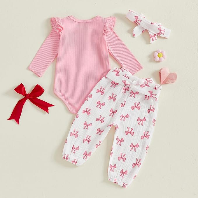 Mubineo Baby Girl Clothes Outfits Cute Flower Romper Daisy Pant Fall Winter Newborn Outfit Sets