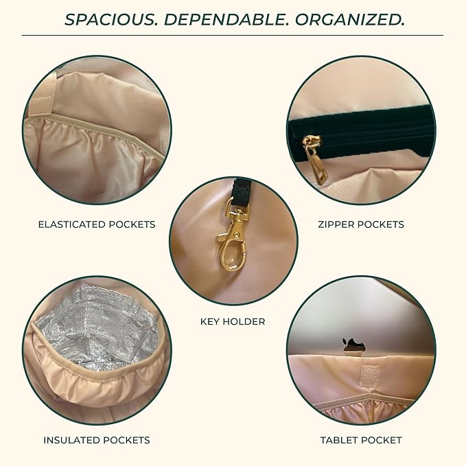 Large Diaper Bag Backpack, Vegan Leather Diaper Travel Tote Bag with Changing Pad and Stroller Straps