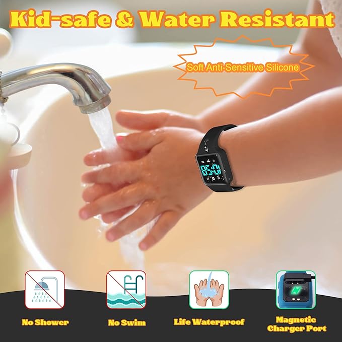 Toddler Potty Training Set – Potty Training Watch with Musical/Vibration Countdown Alerts, Fun Board Book, Progress Chart & Reward Stickers – Interactive Potty Training Kit for Kids Ages 2-6