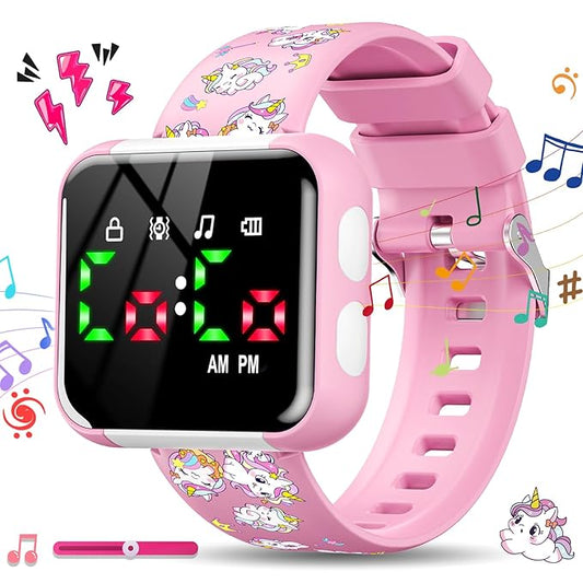 Potty Training Watch for Toddler Girls: Water Resistant Potty Reminder Watches for Kids Adjustable Volume Potty Trainer for Toddlers 1-3 for 2 3 4 Year Old Girl (Unicorn)