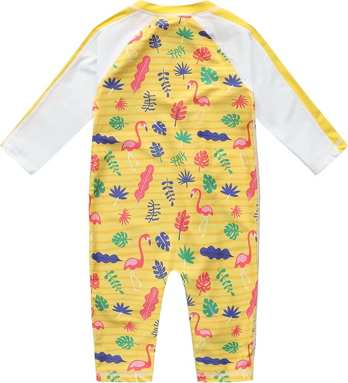 Baby Swimsuit UPF 50+ Sun Protection One Piece Zipper Beach Swimwear for Little Boys Girls Toddler