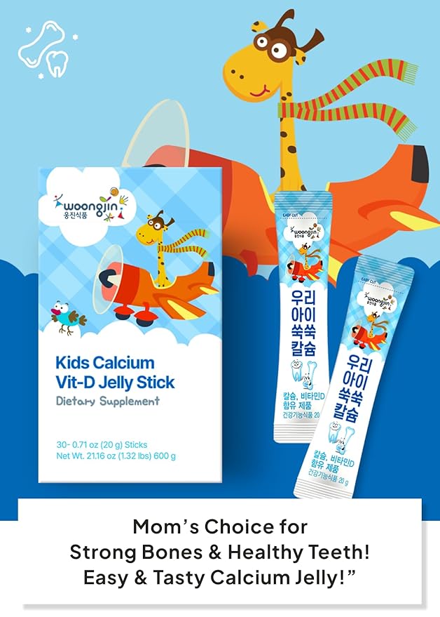 Korean Food Kids Calcium Vit D Jelly Stick | Kids Snack, Woongjin Food