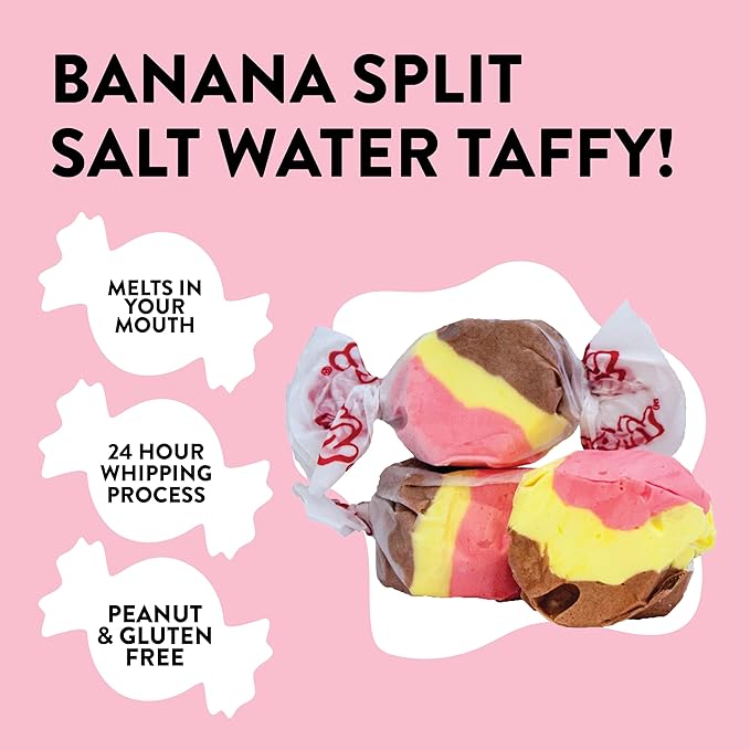 Taffy Town Saltwater Taffy, Banana Split, 2.5Lb