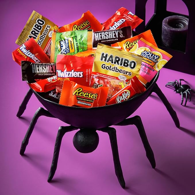Hershey Miniatures Assorted Flavored, Halloween Candy Bag, 20.93 oz (65 Pieces)