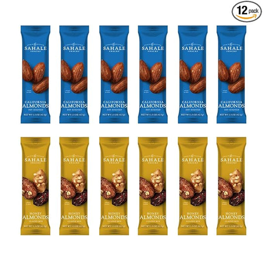 Sahale Snacks Almonds Variety Pack, 1.5 Ounces (Pack of 12)