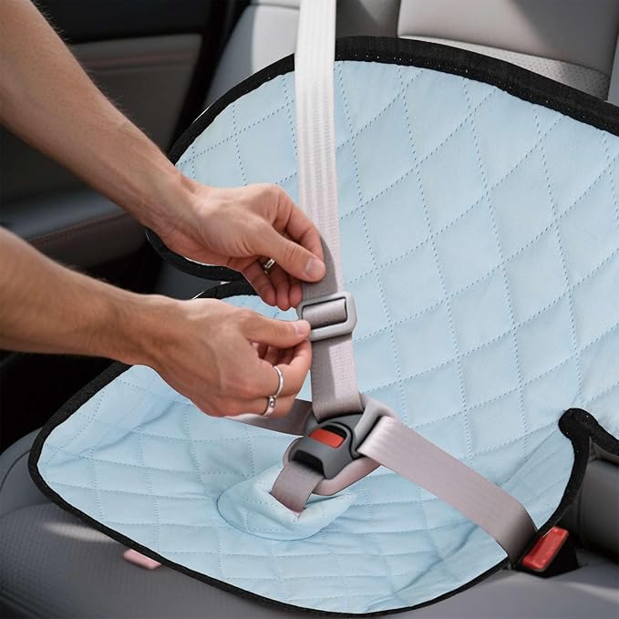 MOOB Waterproof Car Seat Protector - Potty Training Liner for Baby & Toddler, Machine Washable Piddle Pad with Anti-Slip Backing, Universal Fit for Infant Car Seat & Stroller (Grey)
