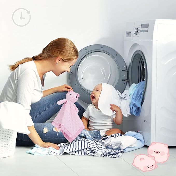 Pro Goleem Pig Loveys for Babies, Soft Security Blanket Baby Snuggle Toy Newborn Stuffed Animals Baby Gifts for Boys and Girls, 16 Inch