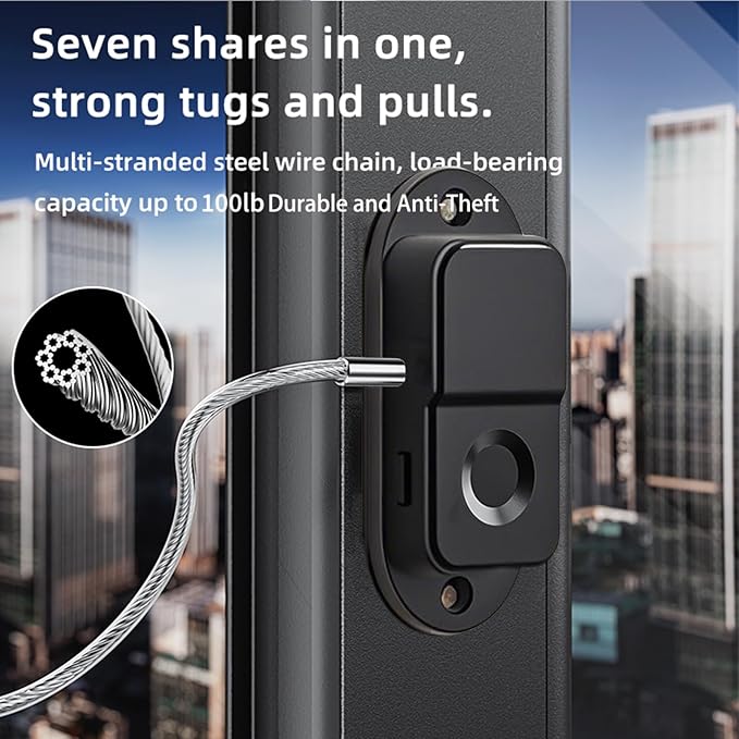 Fingerprint Fridge Lock, Refrigerator Lock with Fingerprint, for Fridge, Cabinet Locks, Drawers, Dishwasher, Toilet and Cabinet Locks Baby Proofing, 3M Adhesive No Drilling (Black)