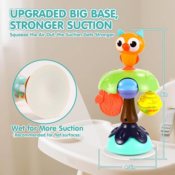 Baby Toys 6-12 Months 3PACK High Chair Scution Cup Toys Rattle Toys for Babies 12-18 Months Baby Tray Infant Toy for 6 9 12 18 24 Months Newborn Gifts for 1 2 Year Olds Boys Girls Kids Birthday Xmas