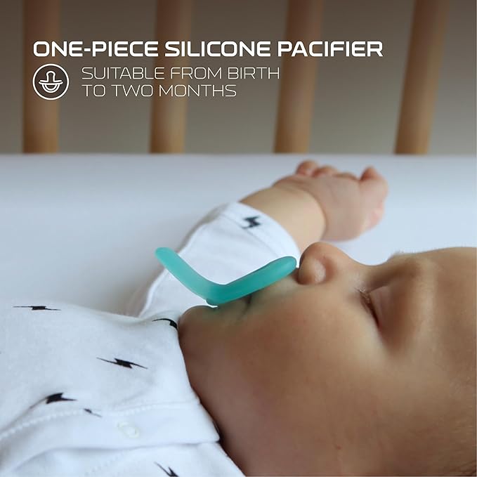 Philadelphia Eagles Plush Football Pacifier Holder with Newborn Paci by Smilo - Officially Licensed NFL Soother Holder - Soft Plush Toy and Binky - Fits Any Pacifier - NFL Baby Essential