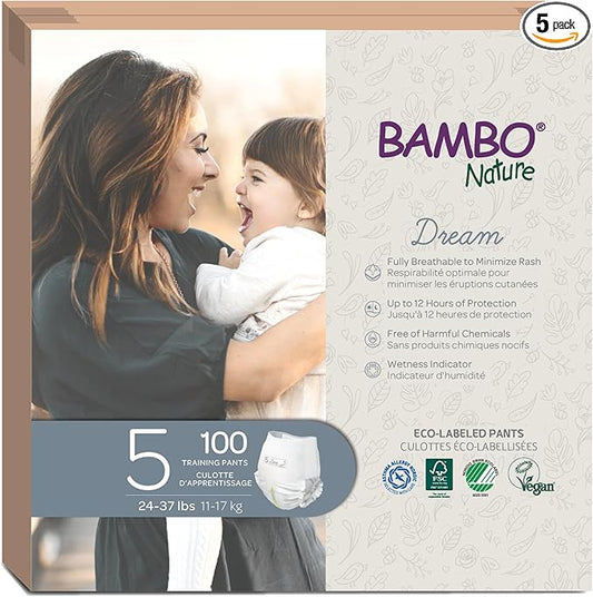 Bambo Nature Premium Training Pants (SIZES 4 TO 6 AVAILABLE), Size 5, 100 Count