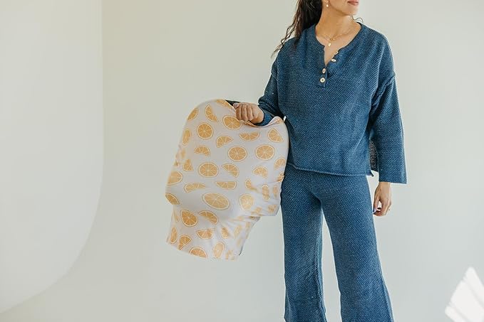 Copper Pearl Multi-Use Cover: Car Seat Covers, Nursing Cover, and Stroller Cover for Sun - Stretchy Fabric, All-Season Use, Stylish Designs, Easy Access for Moms - Cutie