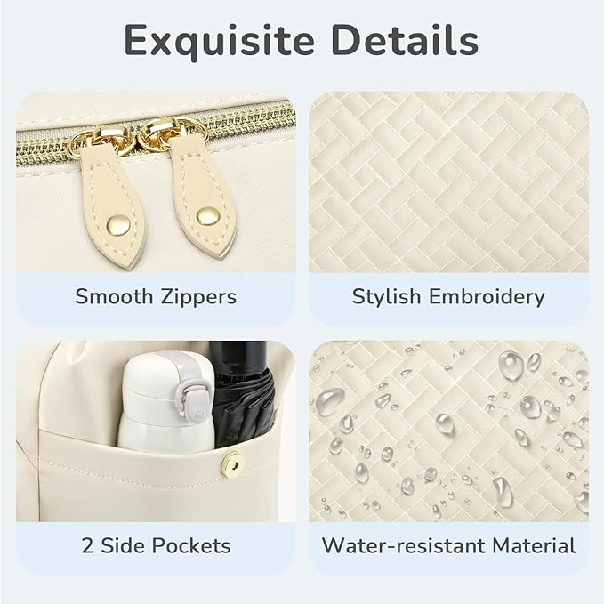 Diaper Bag Tote, Baby Bag Travel Diaper Tote Bag with Pacifier Case, Cute Maternity Hospital Baby Stylish Diaper Tote for Mom Dad Medium Size, Beige