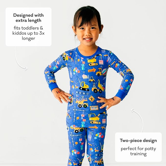 Little Sleepies Two-Piece Pajama Set for Boys & Girls, Soft Viscose from Bamboo Toddler Pajamas for Kids, Family Matching PJs