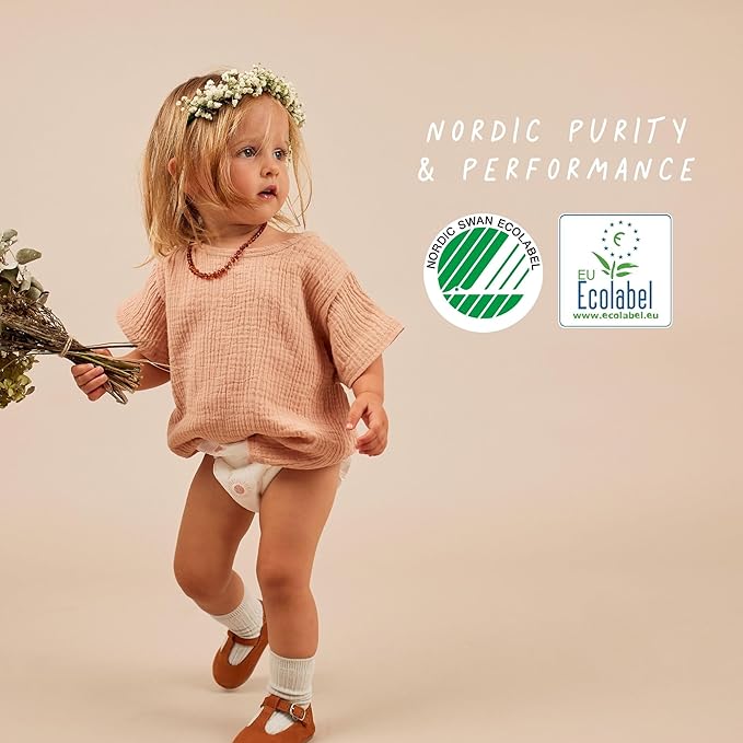 Joonya Baby Diapers, Size 4 L (15-31 lb) - 1 Bag of 25 - New Range - NonToxic, Eco-Friendly, Ultra Slim, Overnight Use - Made in Denmark