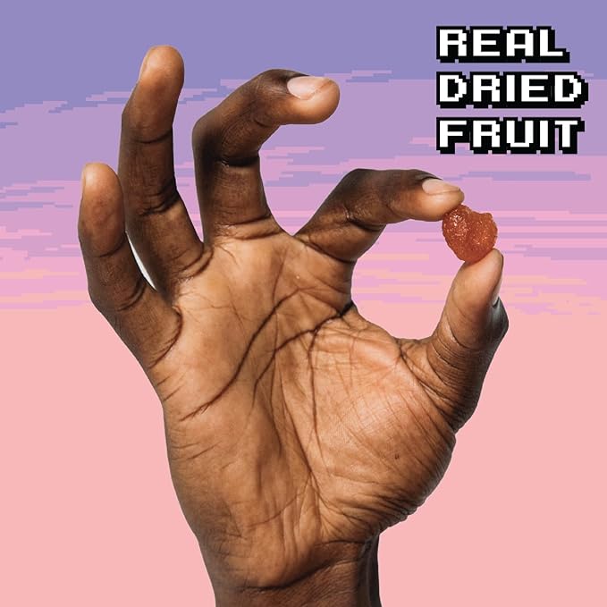 Final Boss Sour Candy, Sour Strawberries, 10 Pack, Level 1, Fruit Chews with Real Dried Fruit, No Artificial Colors or Flavors, Low Calorie Snack for Kids, Teens, Adults, Lunch Boxes & On The Go