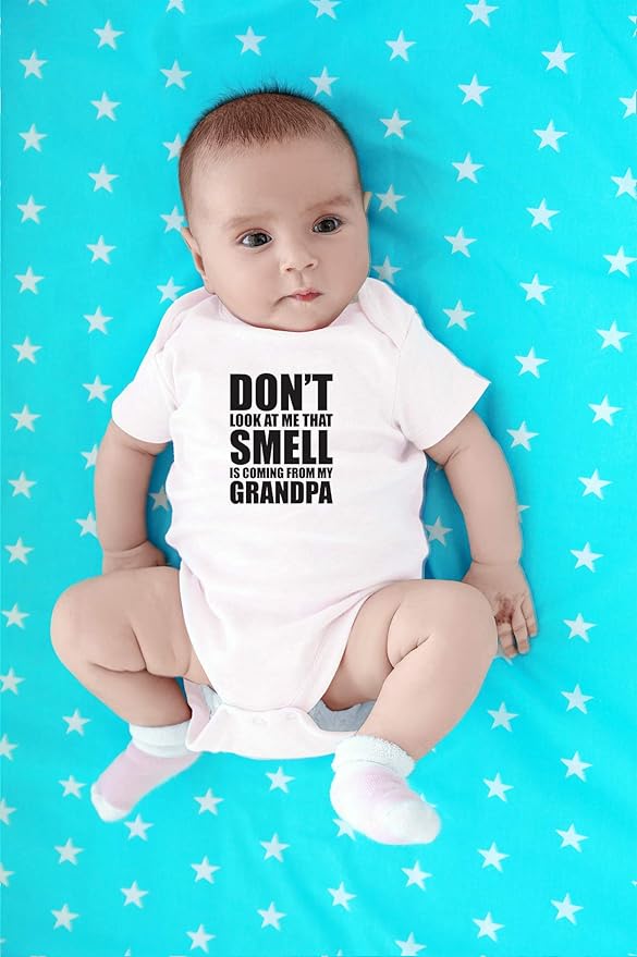 CBTwear Don't Look At Me, That Smell Is Coming From My Grandpa Baby Bodysuit - Newborn Unisex Clothes
