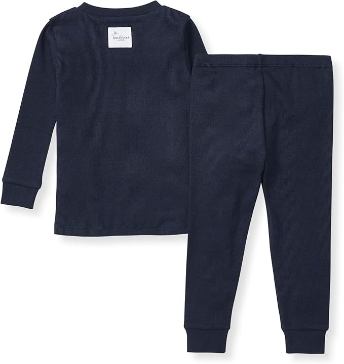 Burt's Bees Baby Boys' 2-Piece Long Sleeve Tee and Pants Organic Cotton Pajama Set