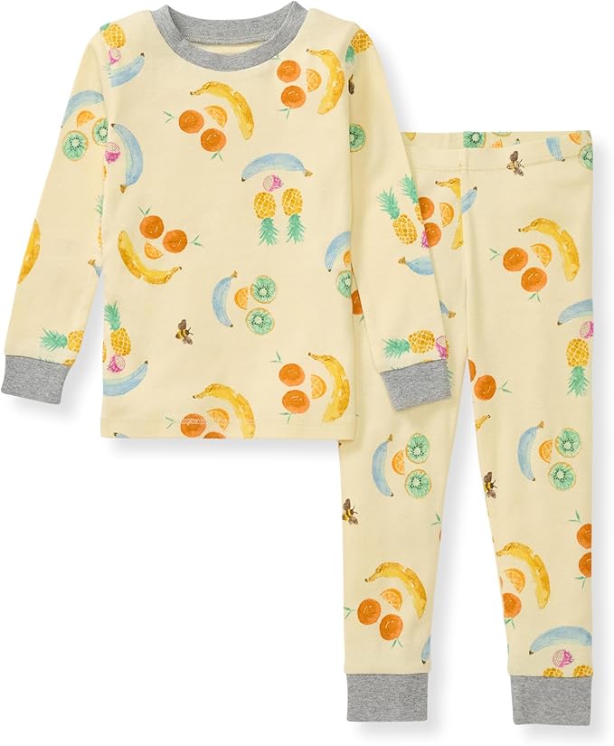 Burt's Bees Baby Boys' 2-Piece Long Sleeve Tee and Pants Organic Cotton Pajama Set
