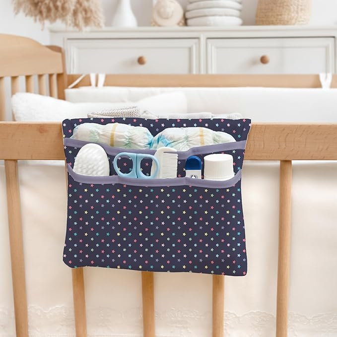 HAMUR Baby Diaper Bag Organizer – Travel-Friendly, Compact & Foldable | Stroller Pouch for Newborn Essentials – Must-Have for Boys & Girls (Purple)