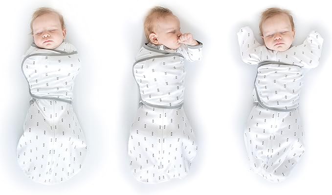 SwaddleDesigns 6-Way Omni Swaddle Sack Arms Up Swaddle for Newborn, More Options to Calm Startle Reflex, Improves Sleep