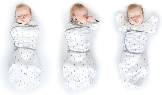 SwaddleDesigns 6-Way Omni Swaddle Sack Arms Up Swaddle for Newborn, More Options to Calm Startle Reflex, Improves Sleep