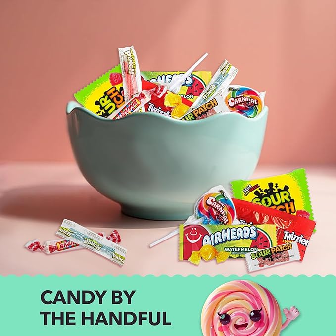 Bulk Candy Variety Pack - 4 lb - Bulk Candy Individually Wrapped - Assorted Mix - Lollipops, Hard, Fruity - Dulces - Big Bag for Party Favors