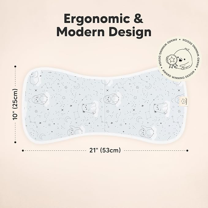 Organic Burp Cloths Baby Boy & Girl - 5-Pack Super Absorbent Cotton Burping Cloths for Babies, Soft & Plush Newborn Spit Up Rags, Infant Towels for Milk Spit Up, Unisex, Large 21" x 10"(Constellation)