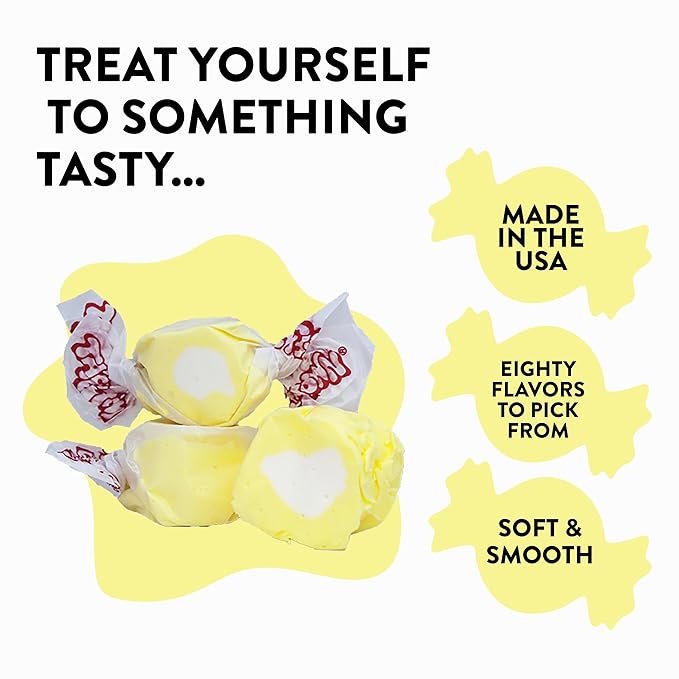 Taffy Town Saltwater Taffy, Lemon Cream, 2.5Lb